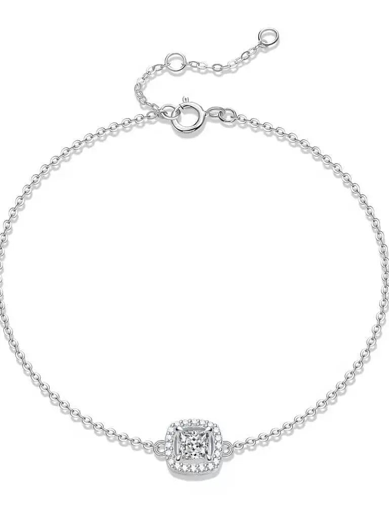 RSB-602 0.5 Carat Princes Cut Original Moissanite Diamond Bracelet al-riaz jewellers