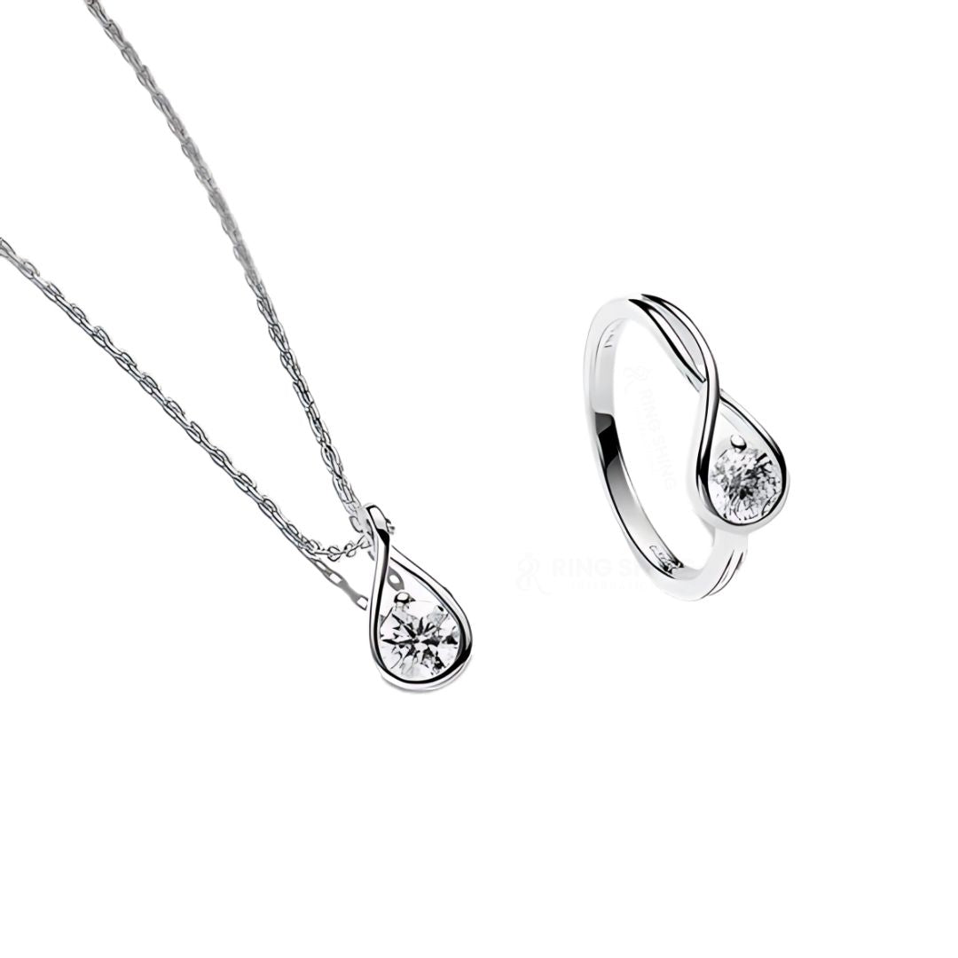 RSR-171 Ring and Pendant Set Original Moissanite Diamond Ring